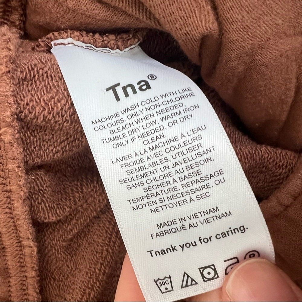 Aritzia TNA Sweatfleece Terry Fleece Mega Fit Brown Sweat Pants Size S - Picture 6 of 7